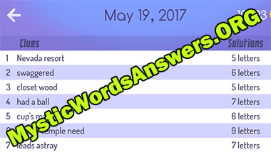 may 19 mystic words