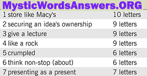 May 16 7 little words answers