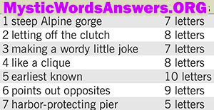 August 17 7 little words answers