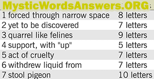 August 21 7 little words answers