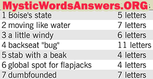 October 3 7 little words answers