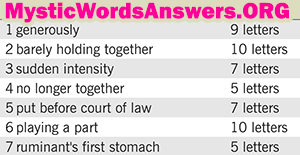 November 10 7 little words bonus answers