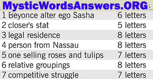 April 26 7 little words answers