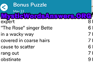 May 31 7 little words bonus answers