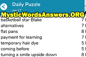 June 17 7 little words answers