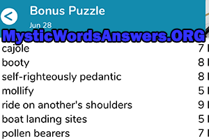 June 28 7 little words bonus answers