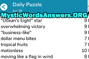 June 29 7 little words answers
