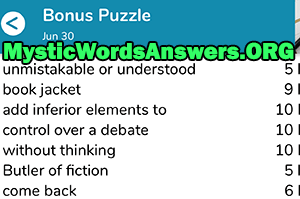 June 30 7 little words bonus answers