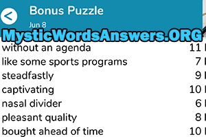 June 8 7 little words bonus answers