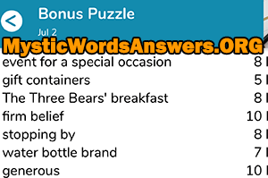 July 2 7 little words bonus answers