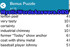 July 25 7 little words bonus answers