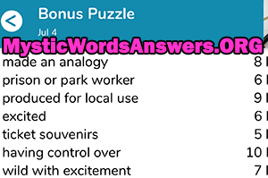 July 4 7 little words bonus answers