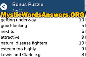 August 25 7 little words bonus answers