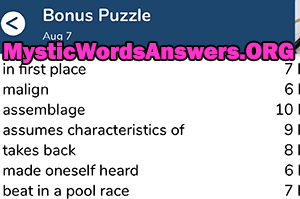 August 7 7 little words bonus answers
