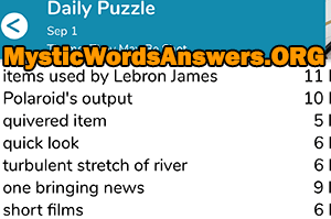 Items used by Lebron James