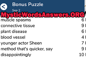 September 2 7 little words bonus answers