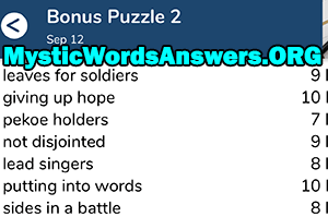 September 12 7 little words bonus answers