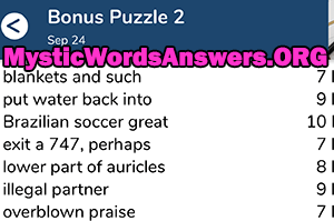 September 24 7 little words bonus answers
