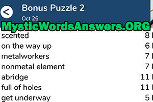 October 26 7 little words bonus answers