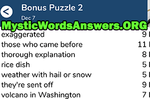 December 7 7 little words bonus answers