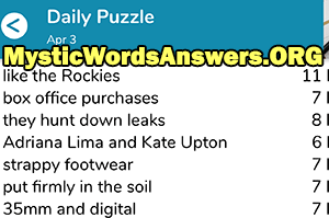 April 3 7 little words answers