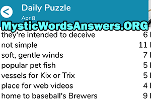 April 8th 7 little words answers