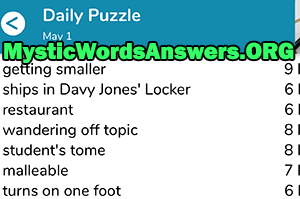 May 1st 7 little words answers
