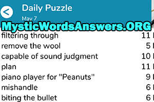 May 7th 7 little words answers