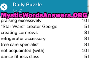 June 17th 7 little words answers
