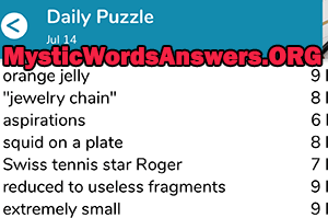 July 14th 7 little words answers