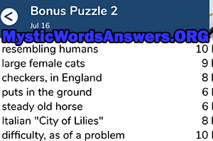 June 16th 7 little words bonus answers