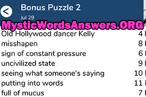 June 29th 7 little words bonus answers