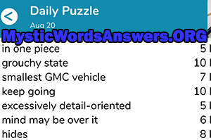 August 20th 7 little words answers