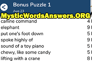 August 23rd 7 little words bonus answers
