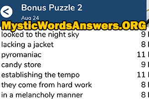 August 24th  7 little words bonus answers