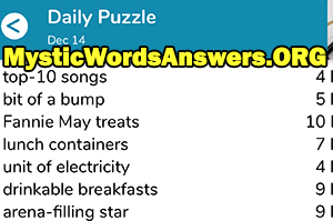 December 14th 7 little words answers