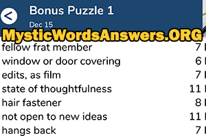 December 15th 7 little words bonus answers