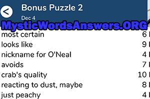 December 4 7 little words bonus answers