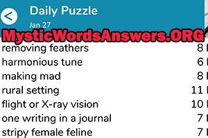 January 27th 7 little words answers