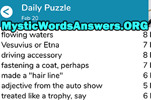 February 20th 7 little words answers