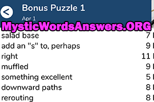 April 1st 7 little words bonus answers