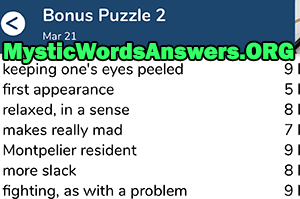 March 21th 7 little words bonus answers