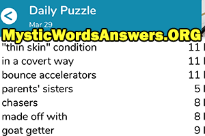 March 29th 7 little words answers