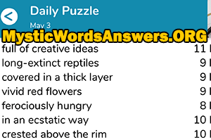 May 3rd 7 little words answers