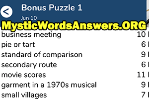 June 10th 7 little words bonus answers