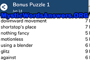 June 14th 7 little words bonus answers