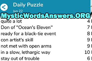 June 22nd 7 little words answers