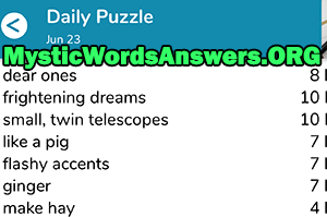 June 23rd 7 little words answers