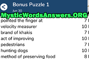 June 30th 7 little words bonus answers