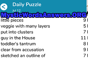 July 12th 7 little words answers